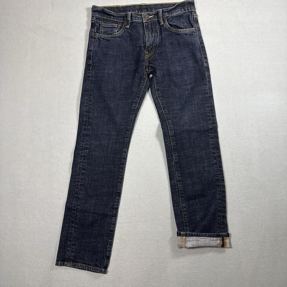 Levi's Matchstick Selvedge Jeans Men's 30x32 Skinny Dark Wash Stretch Denim